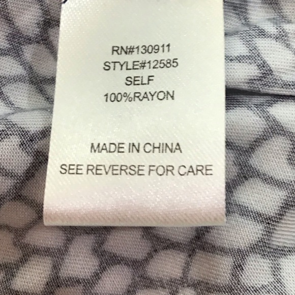 Daniel Rainn Blue White Floral 3/4 Sleeve Boho Blouse Size M - Picture 6 of 6